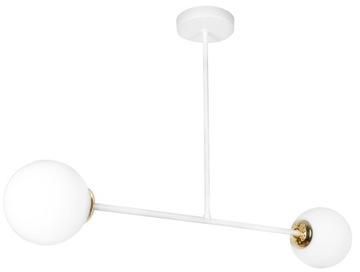 LAMPA WISZĄCA SUFITOWA ŻYRANDOL ZŁOTA BIAŁA KULE