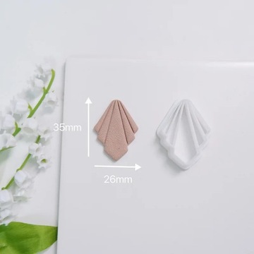 Soft Pottery Earrings Cutting Mold Heart Rainvow Irregular Geometric Shape