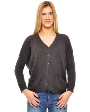 WRANGLER sweter grey ADELE SHORT CARDIGAN _ M 38