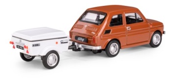 Niewiadów N250C Fiat 126p Необізнаний Малюк набір причіп PRL 1:43