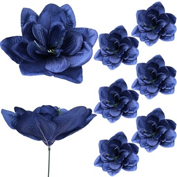 SZTUCZNE KWIATY CLIVIA 6x GŁÓWKA WYROBOWA DO STROIKÓW 18CM KOMPLET 6 SZTUK