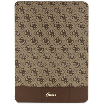 Pouzdro pro iPad Pro 12,9" Guess Brown 4G Stripe Allover