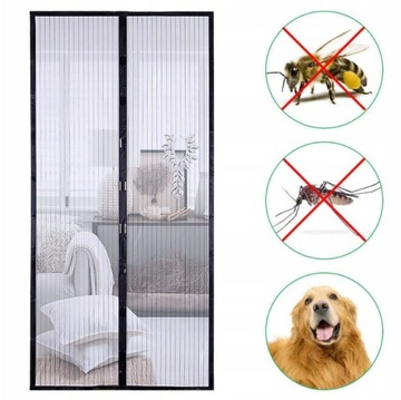 МОСКИТНАЯ СЕТКА ДЛЯ БАЛКОННЫХ ДВЕРЕЙ, МАГНИТНАЯ ДВЕРЬ С СИЛЬНЫМ МАГНИТОМ, 210х100