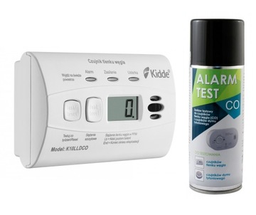 Certyfikowany czujnik tlenku węgla z testerem