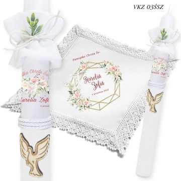 КРЕЩЕННАЯ СВЕЧА и КРЕЩЕННАЯ КЕПОЧКА для мальчика и девочки от КОРОНКИ ВК