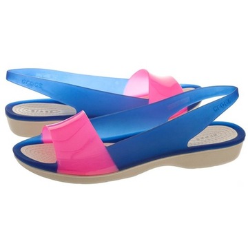 Сандалии на плоской подошве с цветными блоками Crocs W Синий 36,5 W6