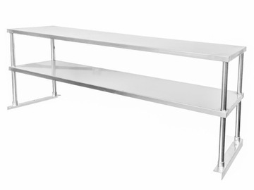 NADSTAWKA STOŁU ROBOCZEGO 90CM NIERDZEWNA Z PÓŁKĄ