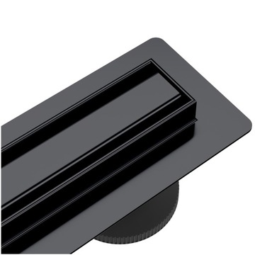 ODPŁYW LINIOWY WĄSKI DWUSTRONNY CZARNY BLACK SLIM PRYSZNICOWY 70 cm