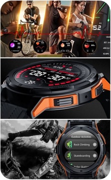 SMARTWATCH MĘSKI ZEGAREK POLSKIE MENU PANCERNY WODOODPORNY TYTANOWY NUMER 1