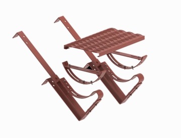 Kompletna ława kominiarska 80cm Corotop SET typ niemiecki gięty Kasztan