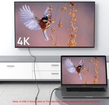 Удлинительный кабель JSAUX USB-C 3.2 100 Вт 5 А 10 Гбит/с Steam Deck Legion Go 4k 60 Гц 2 м