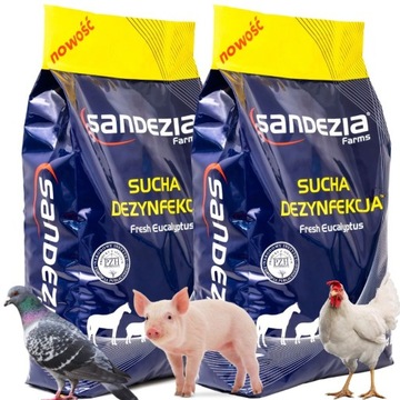 SANDEZIA 20 kg Sucha Dezynfekcja, zabija wirusy, bakterie ŚWIEŻO I CZYSTO