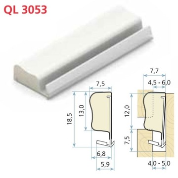 QLON QL3053 бежевый уплотнитель для деревянных окон