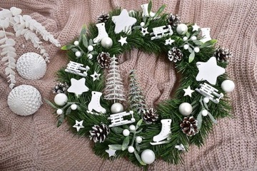 РОЖДЕСТВЕНСКИЕ УКРАШЕНИЯ ВЕНОК СОЗДАНИЕ ВЕНКА РОЖДЕСТВЕНСКАЯ ЕЛОЧНАЯ КОМПОЗИЦИЯ РОЖДЕСТВЕНСКИЕ ШАРЫ