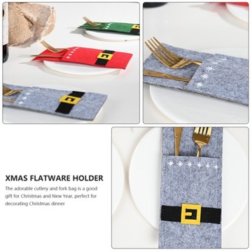 Рождественский карманный чехол для столовых приборов