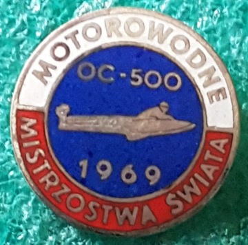 ODZNAKA MOTOROWODNE MISTRZOSTWA ŚWIATA OC-500 1969