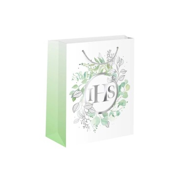 Torebka prezentowa komunijna srebrna mała