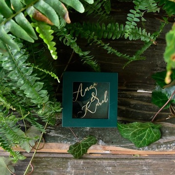 Коробочка для обручальных колец BOTTLE GREEN NAMES P2W