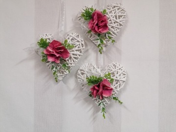 СЕРДЦЕ ПЛЕТЕНЫЙ ВЕНОК СВАДЕБНОЕ УКРАШЕНИЕ 20х20см