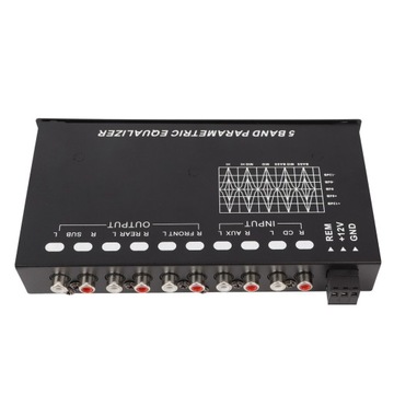 SAMOCHODOWY KOREKTOR AUDIO WZMACNIACZ ZWROTNICY KOREKTOR GRAFICZNY 5 PASM