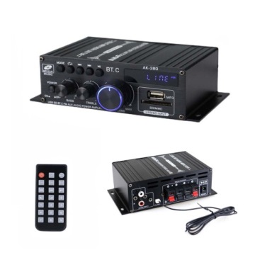 AK380 Zesilovač Stereo Bluetooth Dálkové Ovládání Aux Fm Audio Dálkové Ovládání
