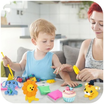 12 ШТ. ВОЛШЕБНАЯ ПОЛИМЕРНАЯ ГЛИНА PLAYSTINE SENSO FOAM CLAY ПЕНА ДЛЯ КОНДИТЕРСКИХ ГЛИН