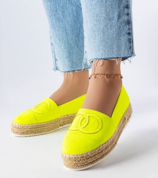 Hers Neonowe espadryle na platformie Southfield r. 37