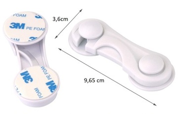 ЗАМОК ДЛЯ КРЕПЛЕНИЯ МЕБЕЛИ ШКАФОВ, ЯЩИКОВ НА ДВЕРЯХ ШКАФА, БЕЛЫЙ x10