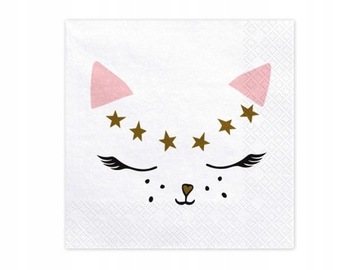 Набор на день рождения котенка, чашки, тарелки, салфетки, баннер, воздушные шары