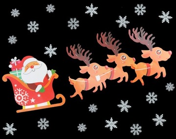 os XXL НАКЛЕЙКИ ДЛЯ ОКОННОГО СТЕКЛА РОЖДЕСТВЕНСКИЕ УКРАШЕНИЯ НАБОР НАКЛЕЙКОВ РОЖДЕСТВЕНСКИЕ СТЕКЛА W5