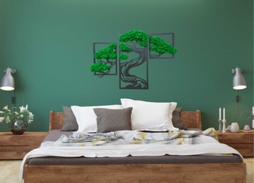 Триптих ДЕРЕВО БОНСАЙ 85см мох УКРАШЕНИЕ МХОМ МХОМ