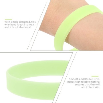 Светящиеся силиконовые браслеты со свободными резинками