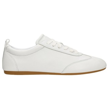 Białe sneakersy damskie ze skóry licowej r. 38