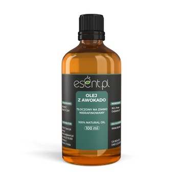 Olej z Awokado 100 ml NIERAFINOWANY, zimnotłoczony