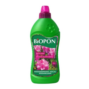 BIOPON NAWÓZ DO RODODENDRONÓW AZALII RÓŻANECZNIKÓW PŁYN 1 L PIĘKNE KWIATY