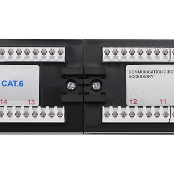 Сетевой адаптер CAT6, 24-портовая патч-панель, стоечный кабель, настенное крепление