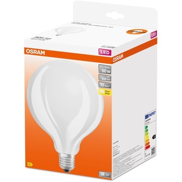Светодиодная лампа E27 G125 6.5W 60W 2700K НИТЬ OSRAM