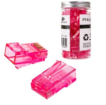 Wtyk RJ45 przelotowy kat6 UTP PT-RJ456UPK-1 100szt