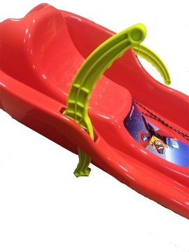 САНКИ С ТОРМОЗАМИ, ПЛАСТИКОВАЯ СПИНКА, БОЛЬШАЯ БОБСЛИ-ГОРКА