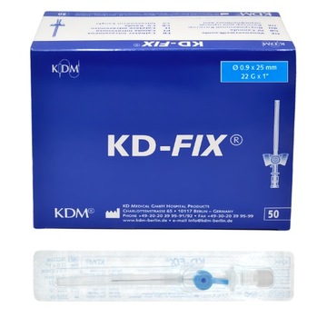 KANIULA WENFLON KD-FIX 0,9 x 25 mm 22G NIEBIESKI