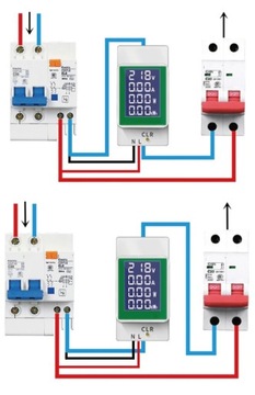 Счетчик тока энергии 100А, DIN 35, В, А, Вт, кВтч Трансформатор трансформатора тока