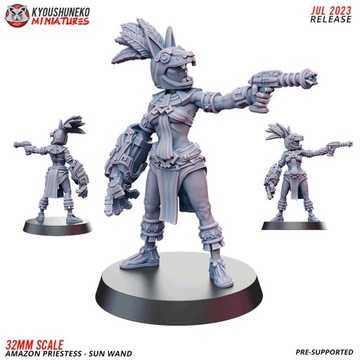 Amazon Priestess Sun Wand Kyoushuneko Miniatures