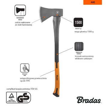 Универсальный топор Bradas 600г.