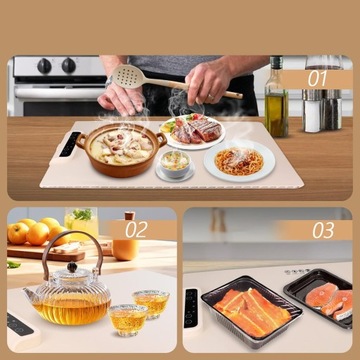 ГРАФЕНОВАЯ НАГРЕВАТЕЛЬНАЯ КОЛОДКА ЭЛЕКТРИЧЕСКИЙ МАТ ТАЙМЕР 3 УРОВНЯ ТЕМПЕРАТУРЫ