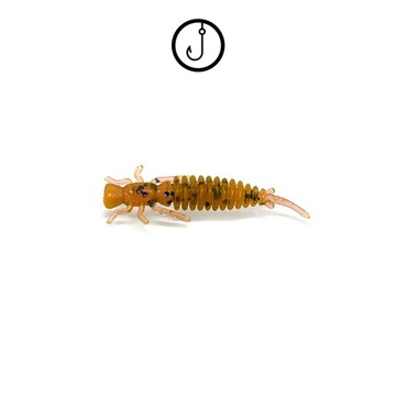 LARWA WAŻKI 4cm SLIM | OKONIOWY HIT! | 5szt | 8A MOTOR OIL PINK