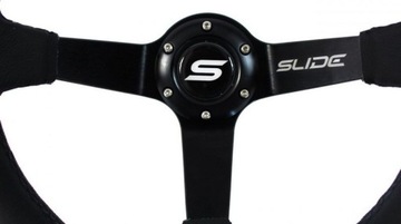 Руль SLIDE, вылет 350 мм: 90 мм, кожа желтого цвета St.