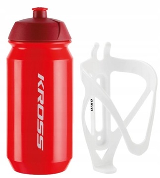 BIDON Kross Pure 500 ml z UCHWYTEM ROWEROWYM Grid