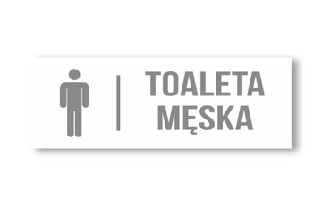 Tabliczka Toaleta Męska WC 20x7 PCV 3mm UV