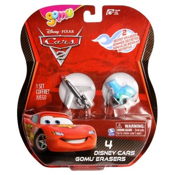 FIGURKI GUMKI AUTKA CARS DISNEY 4-PAK GOMU COBI