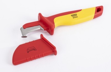 Нож-крючок изолированный для электрика, 180 мм.